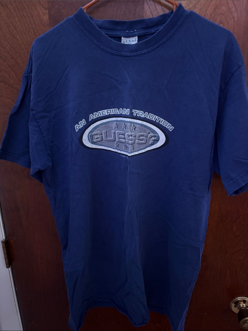 Vintage Guess 1997 Men’s Medium Navy Logo Long Tee